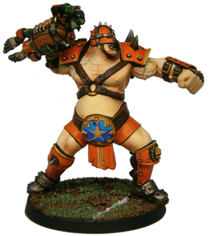 1 Ogre Star Player Blater Miniature Casted In White - Figurine (498x373), Png Download