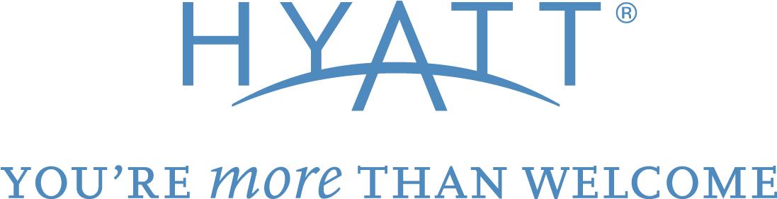 Blue Hyatt Logo With You're More Than Welcome Transparent - Hyatt (1331x511), Png Download