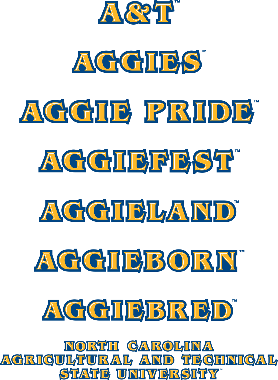 Word Marks - North Carolina At Alumni Decal Nc Aggies (961x1313), Png Download