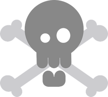 Pirate Crossbones Skull Death's Skull Fata - Skull And Crossbones Shot Glass (379x340), Png Download