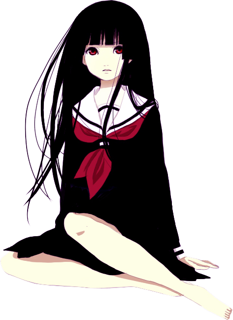 Anime Png Tumblr Picture Freeuse Library - Hell Girl (473x649), Png Download