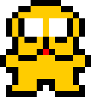 Cute Jake - Pixel Art Smiley (340x360), Png Download
