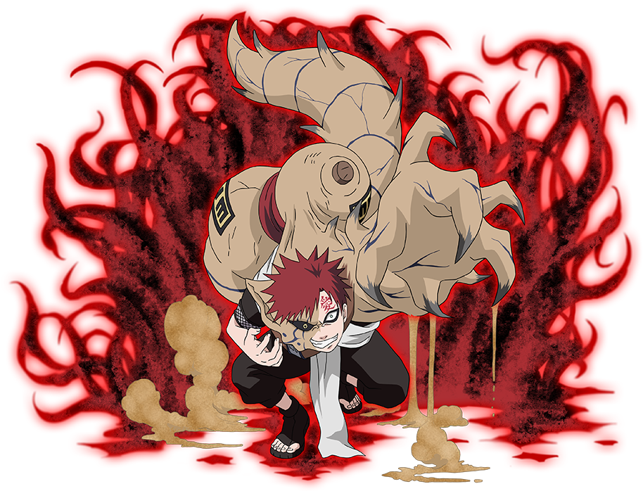 Gaara - Shukaku (940x740), Png Download