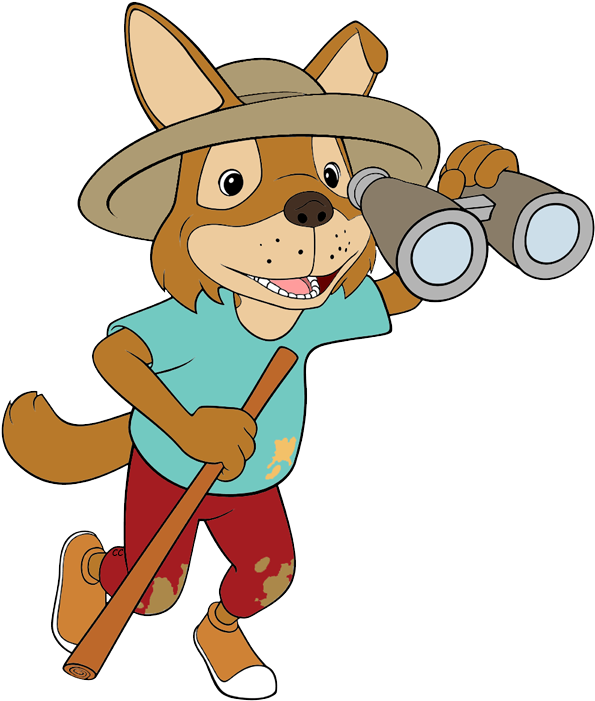 Jake Looking Through Binoculars - Babar And The Adventures Of Badou Png (600x710), Png Download