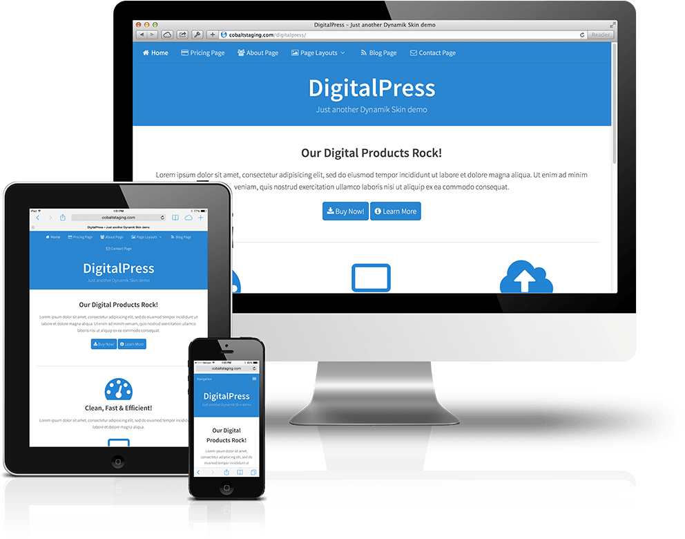 Digitalpress Demo Devices - Web Design (1200x836), Png Download