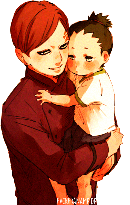 Shikadai E Uncle Gaara (455x716), Png Download