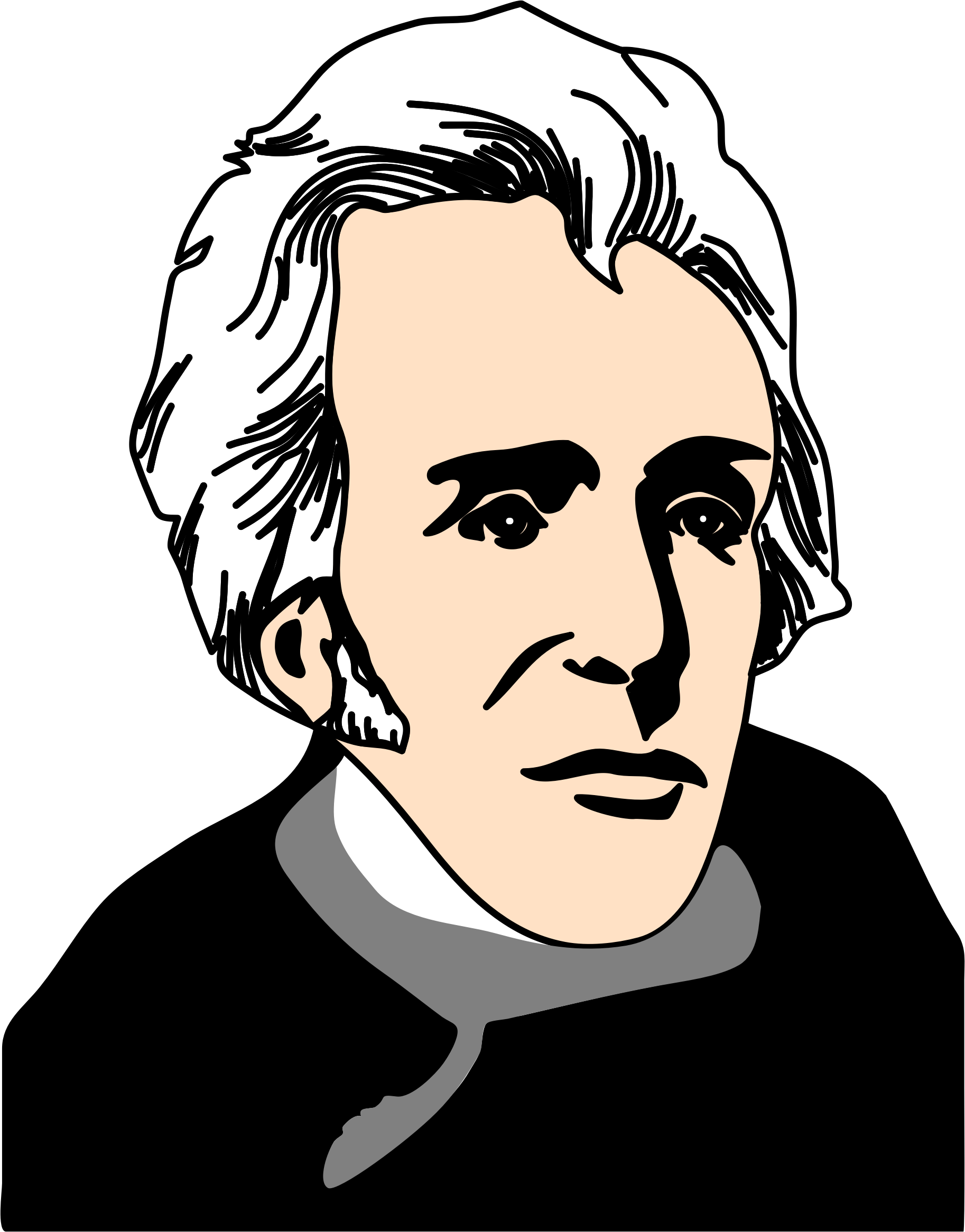 Big Image - Andrew Jackson Clipart (1826x2332), Png Download