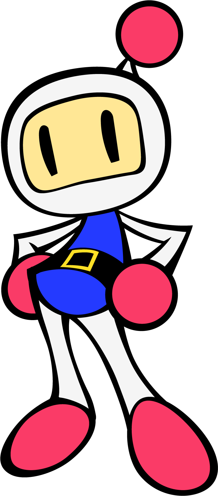 White Bomberman R - Super Bomberman R Bomberman (776x1718), Png Download