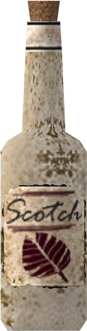 Large Whiskey Bottle - Video Game (273x759), Png Download