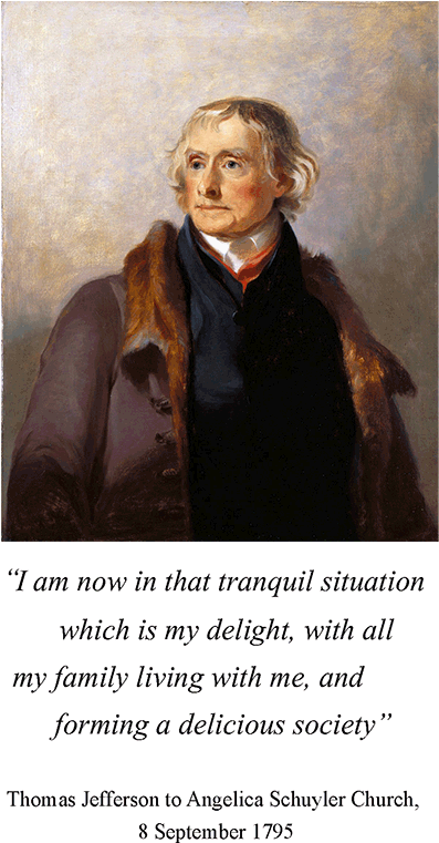 Portrait Of Thomas Jefferson By Thomas Sully - Angelica Schuyler And Jefferson (400x800), Png Download