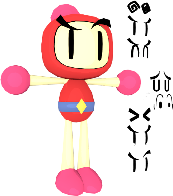 Download Zip Archive - Super Bomberman R Red (750x650), Png Download