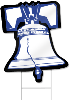 Liberty Bell Shaped Sign (374x374), Png Download