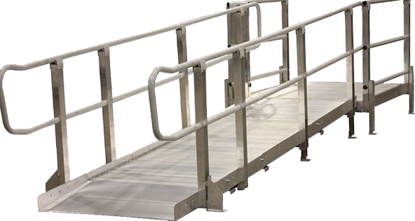 Ramp And Stairs Png - Handrails For Handicap (592x316), Png Download