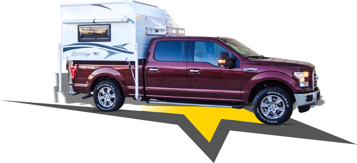 Vista Ultra Short Camper - Pickup Truck Campers (1157x530), Png Download