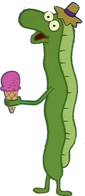 Eletric Eel - Spongebob Green Eel (424x794), Png Download