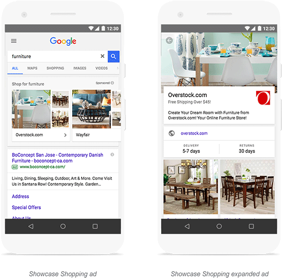 Google Said Earlier Data Showed They Had A 3x Increase - Google Shopping Showcase Ads (640x572), Png Download