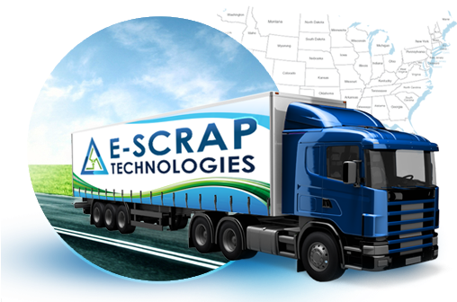 E-scrap Picks Up Electronic Waste From Anywhere In - Trailer Truck (518x338), Png Download