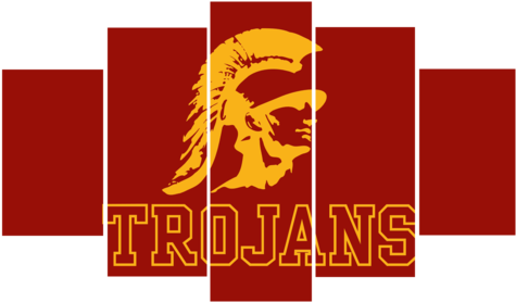 Image Of Hd Printed Usc Trojans Football 5 Pieces Canvas - Usc Trojans Logo Png (480x300), Png Download