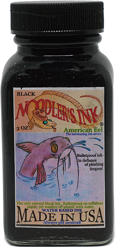 Noodler's Ink Eel Black - Bulletproof Eel Noodler's Fountain Pen Ink-black (800x800), Png Download