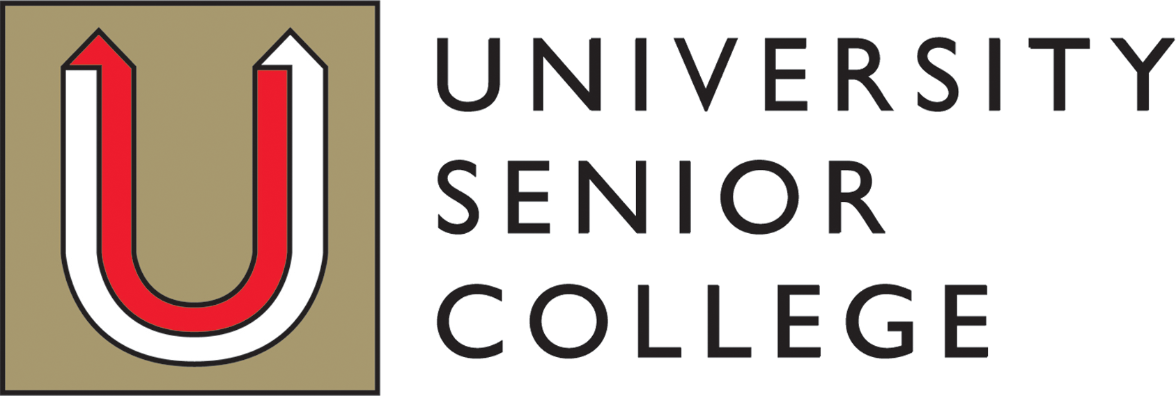 Usc Logo Colour Black Text - University Senior College Adelaide (1688x569), Png Download