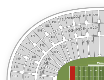 Detailed Los Angeles Coliseum Seating Chart (350x350), Png Download