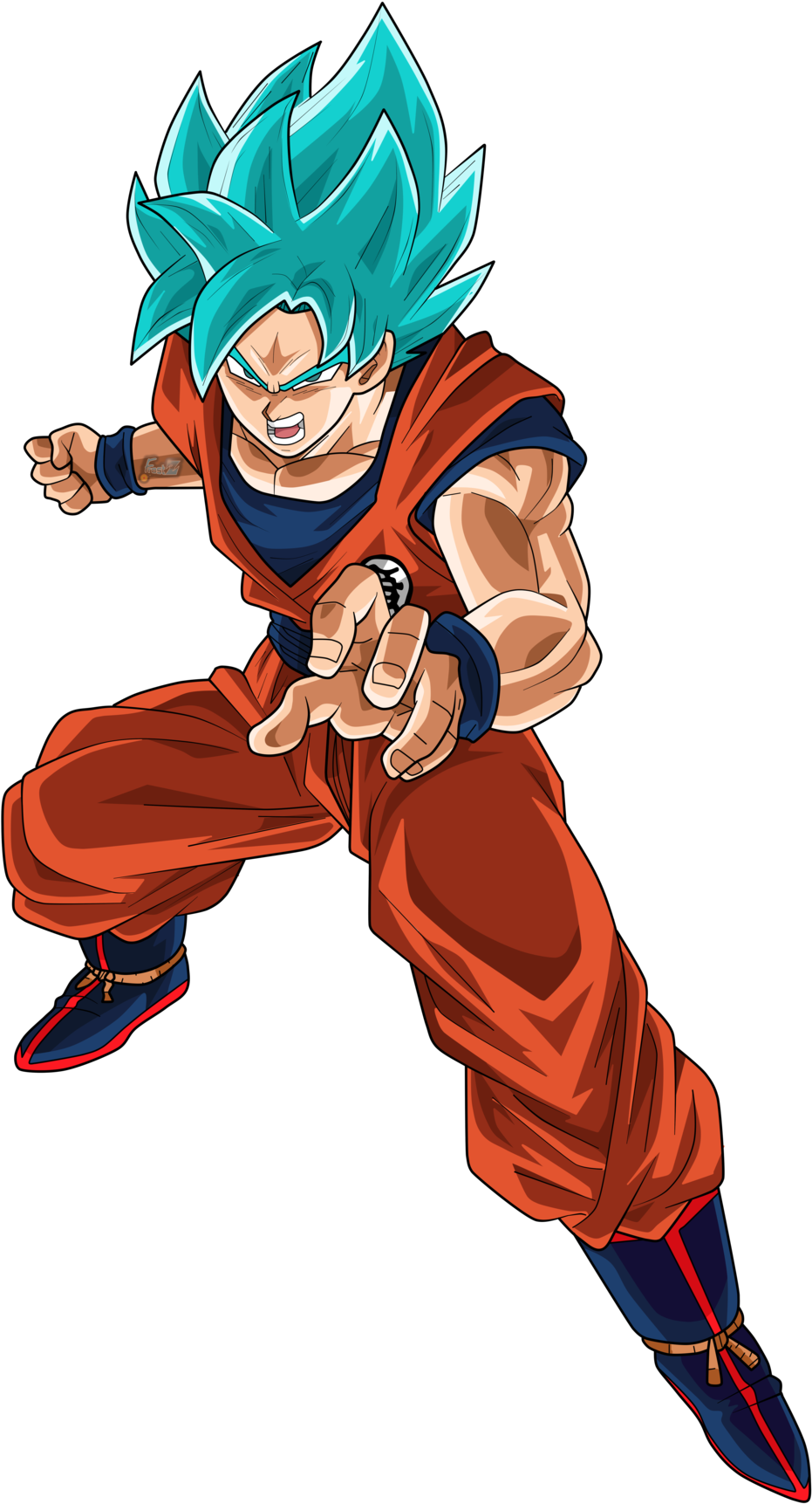Goku Super Saiyan Blue By De Goku Ssj Blue Full Size Png Download Seekpng