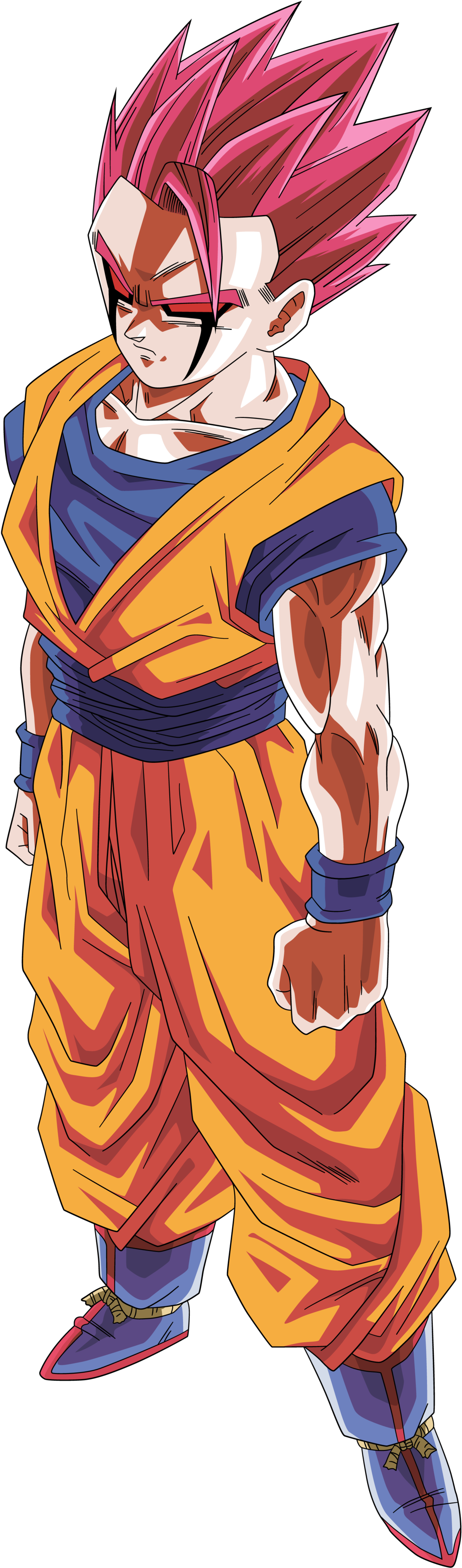 Ssjg Son Gohan Super Saiyan, Dragon Ball Z, Dbz, Dragons, - Gohan Super Saiyan Red (497x1605), Png Download