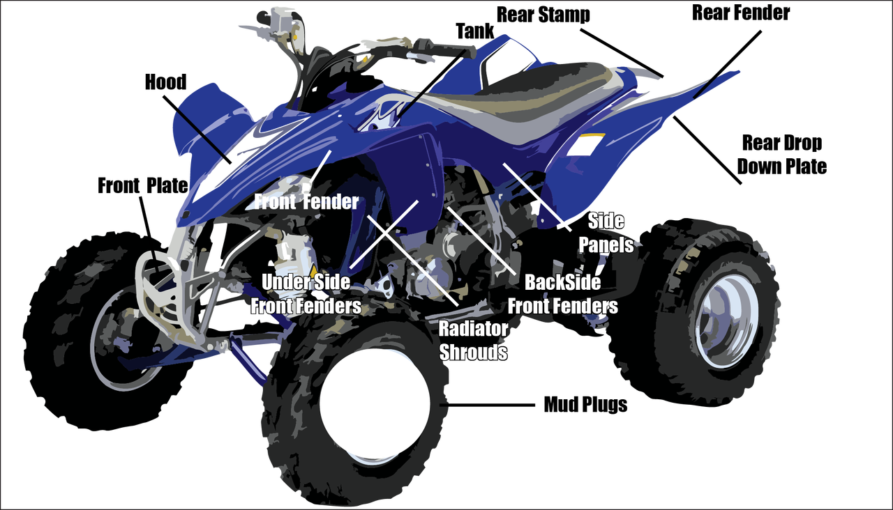 Png Podium Designs Semi Custom Misc Youth Pro - Yamaha Yfz 450 Grey (1280x732), Png Download