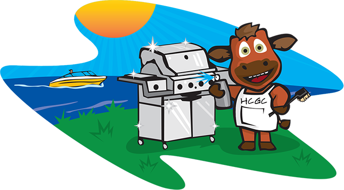 Holy Cow Grill Cleaning Servicethe Bbq Grill Cleaning - Bbq Cow Cartoon (672x371), Png Download