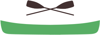 Canoe Paddle Clipart Silhouette - Canoe Silhouette Png (349x349), Png Download