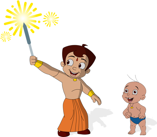 Sparklers - Chhota Bheem (688x636), Png Download