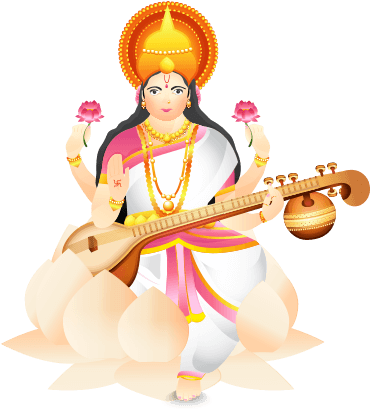 Saraswati Stotram॥ - Happy Basant Panchmi Creative (372x544), Png Download