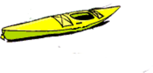 Vector Black And White Download Kayaks Life Vest Free - Kayak Clip Art (600x361), Png Download