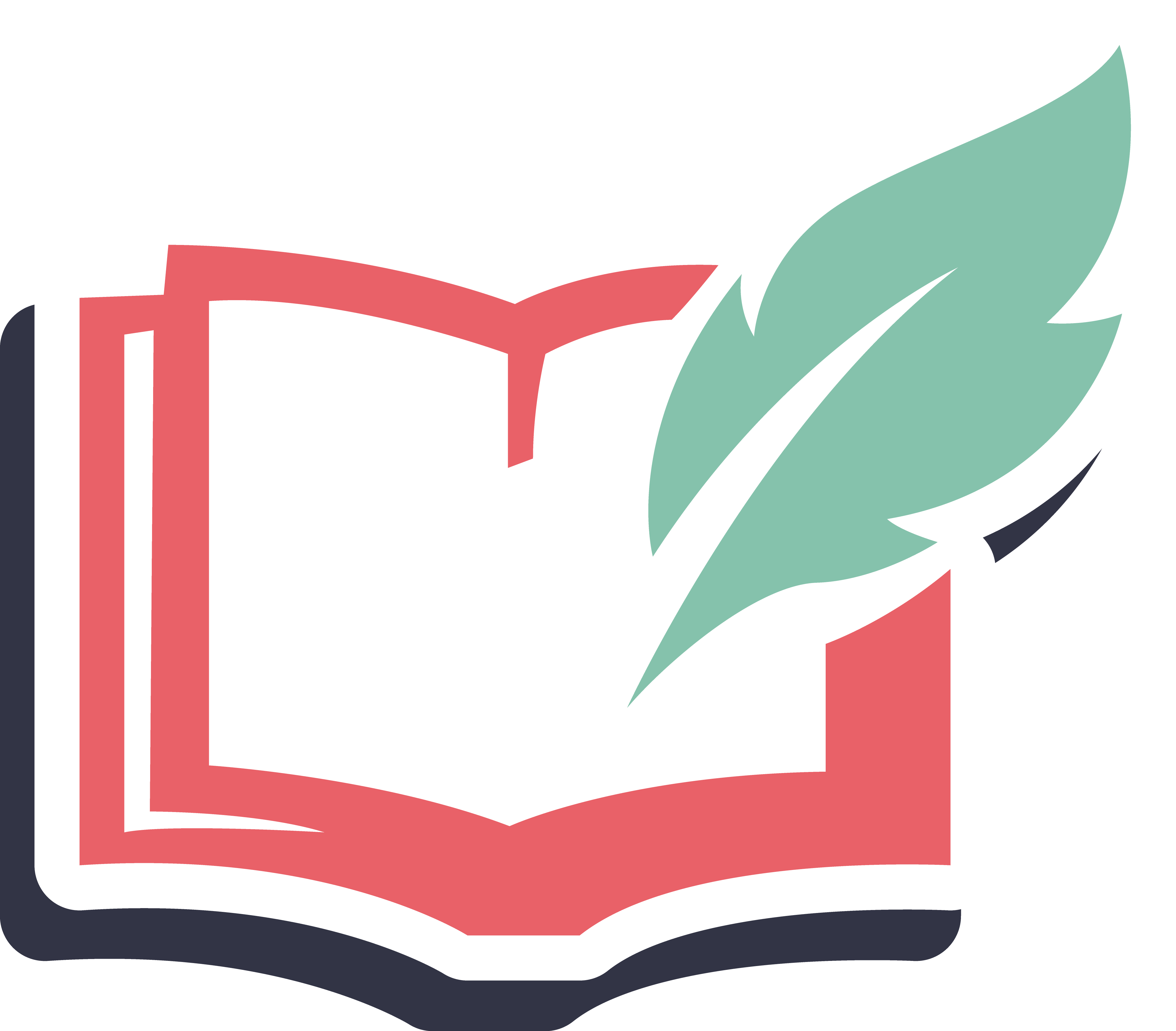 Logo Book Drawing Pen - Pen And Book Logo (4347x3809), Png Download