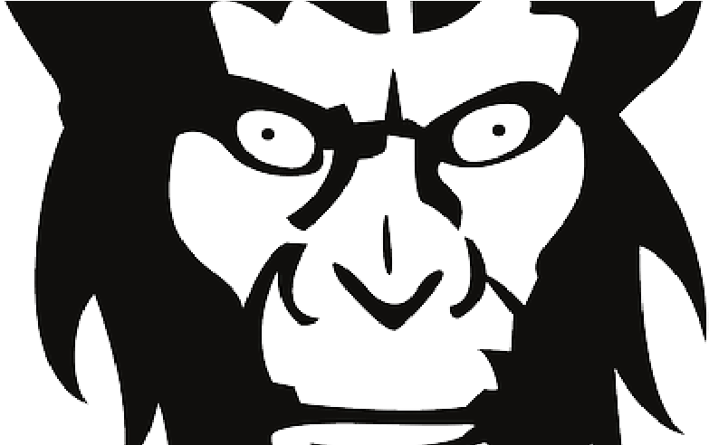 Monkey, Face, Animal, Creepy, Fur, Serious Public Domain - Monos Vector (800x491), Png Download