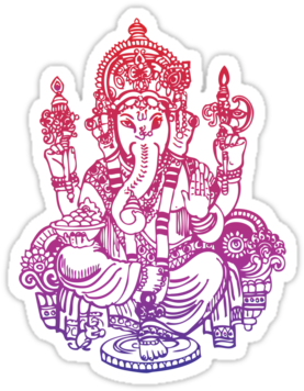 Ombre Indian Ganesh Elephant T - Happy Ganesh Chaturthi Png (375x360), Png Download