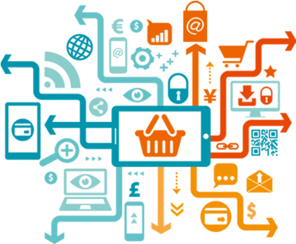 Ecommerce1 - Digital Commerce And Marketing (422x444), Png Download