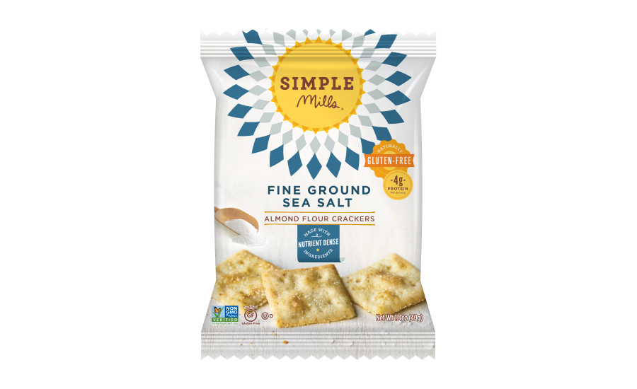 Simple Mills Almond Flour Crackers Single-serve Packs - Simple Mills Almond Flour Crackers Gluten Free Fine (900x550), Png Download