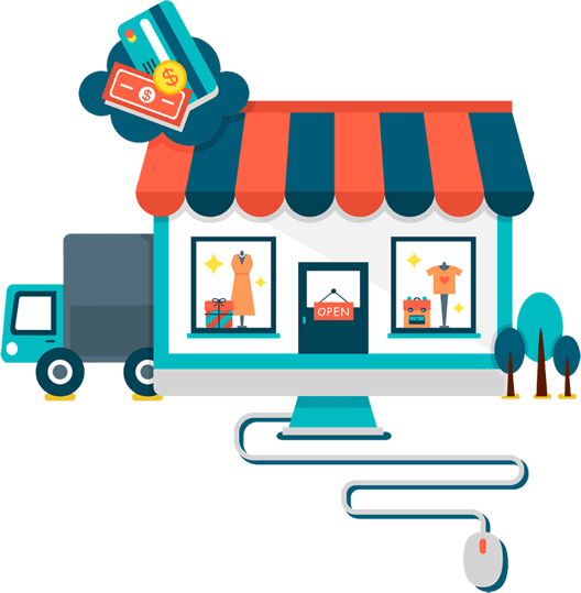Ecommerce-banner - E Commerce Banner Png (528x539), Png Download