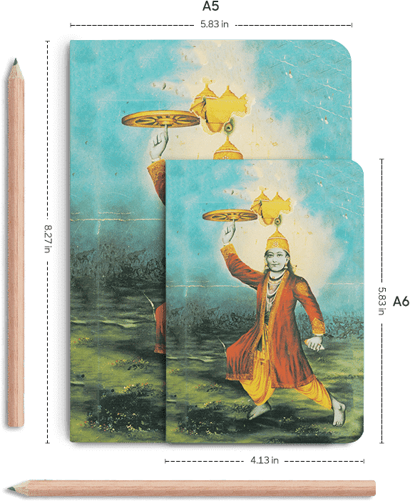 Dailyobjects Shree Krishna A5 Notebook Plain Buy Online - Painting (600x700), Png Download