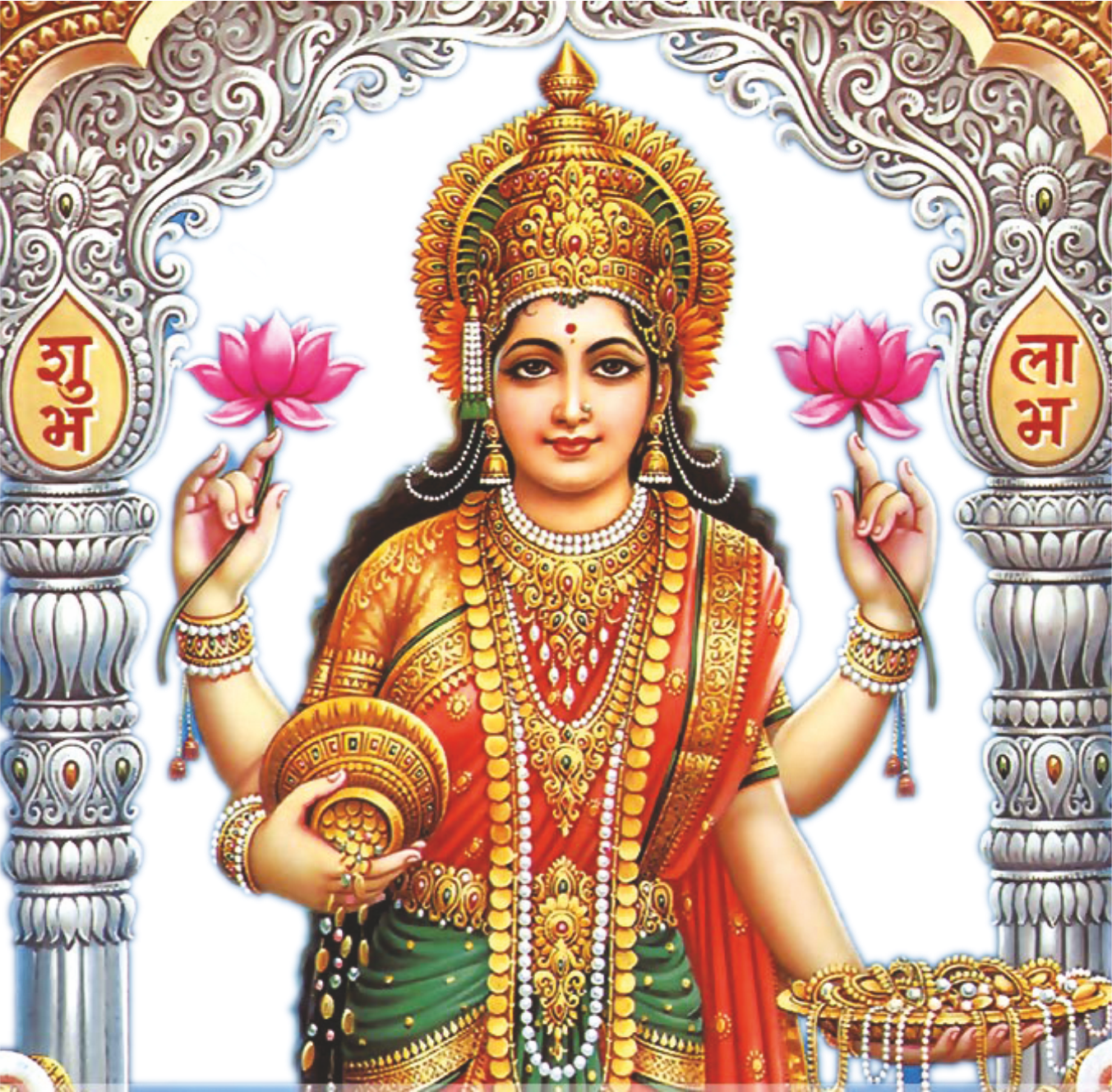 Laxmi - Om Mahalaxmi Cha Vidmahe (1353x1329), Png Download