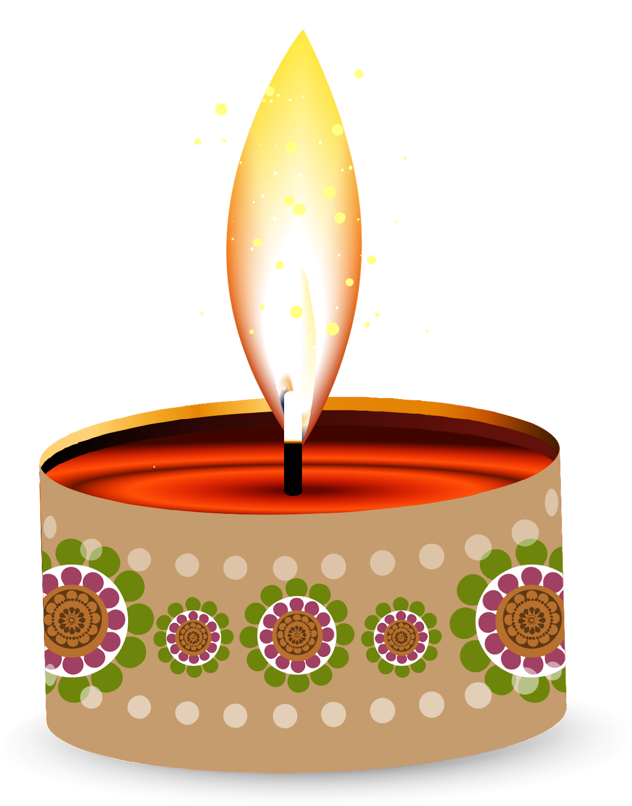 Diwali Oil Lamp - Diwali (1463x1600), Png Download