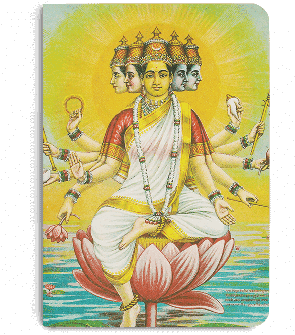 Dailyobjects Indian Mythology Lakshmi A5 Notebook Plain - Paintings Of Hinduism (600x680), Png Download