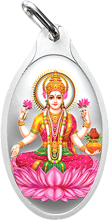 15 Gm Silver Pendant Laxmi - Lakshmi And Ganesh (470x470), Png Download