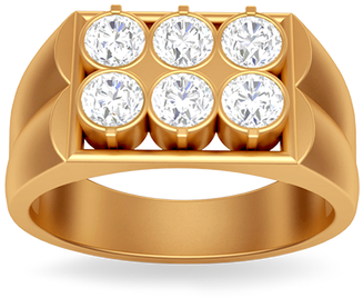Balaji Diamond Ring - Venkateswara Ring In Gold (500x500), Png Download