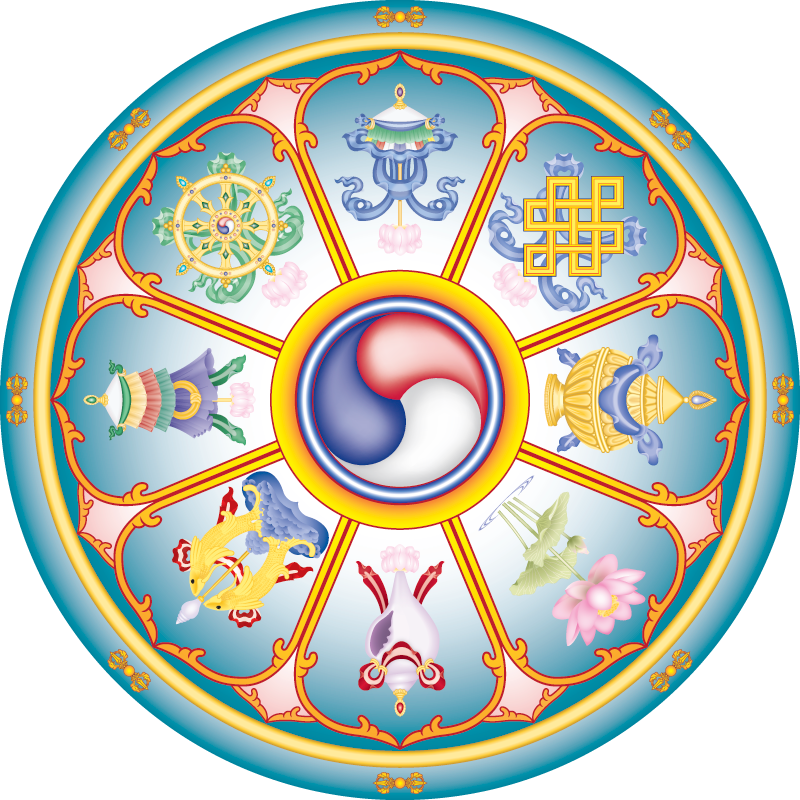 Eight Auspicious Signs (800x800), Png Download