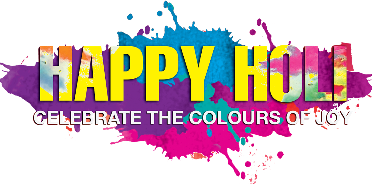 Happy Holi Text Png (1200x630), Png Download