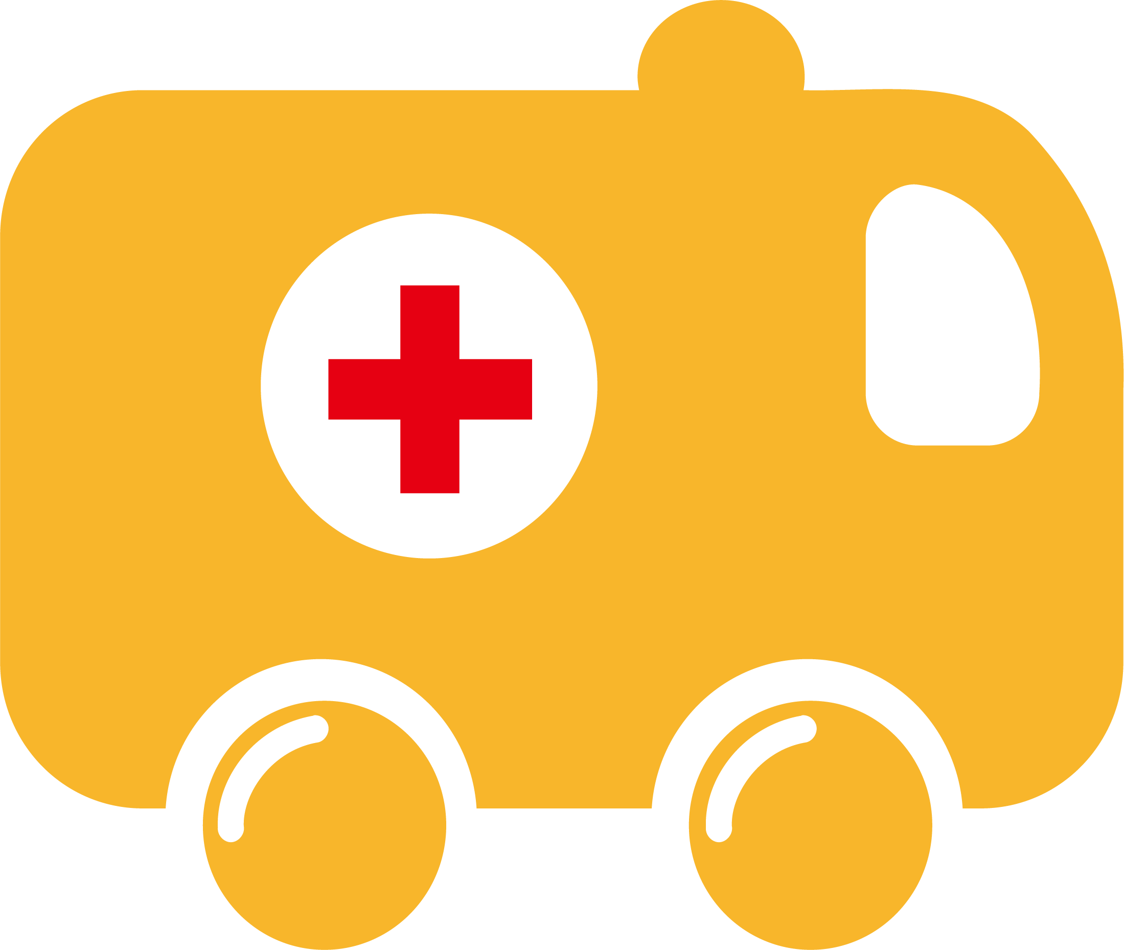 Jpg Transparent Library Ambulance Vector Origami - Icon Ambulance Orange (2199x1859), Png Download