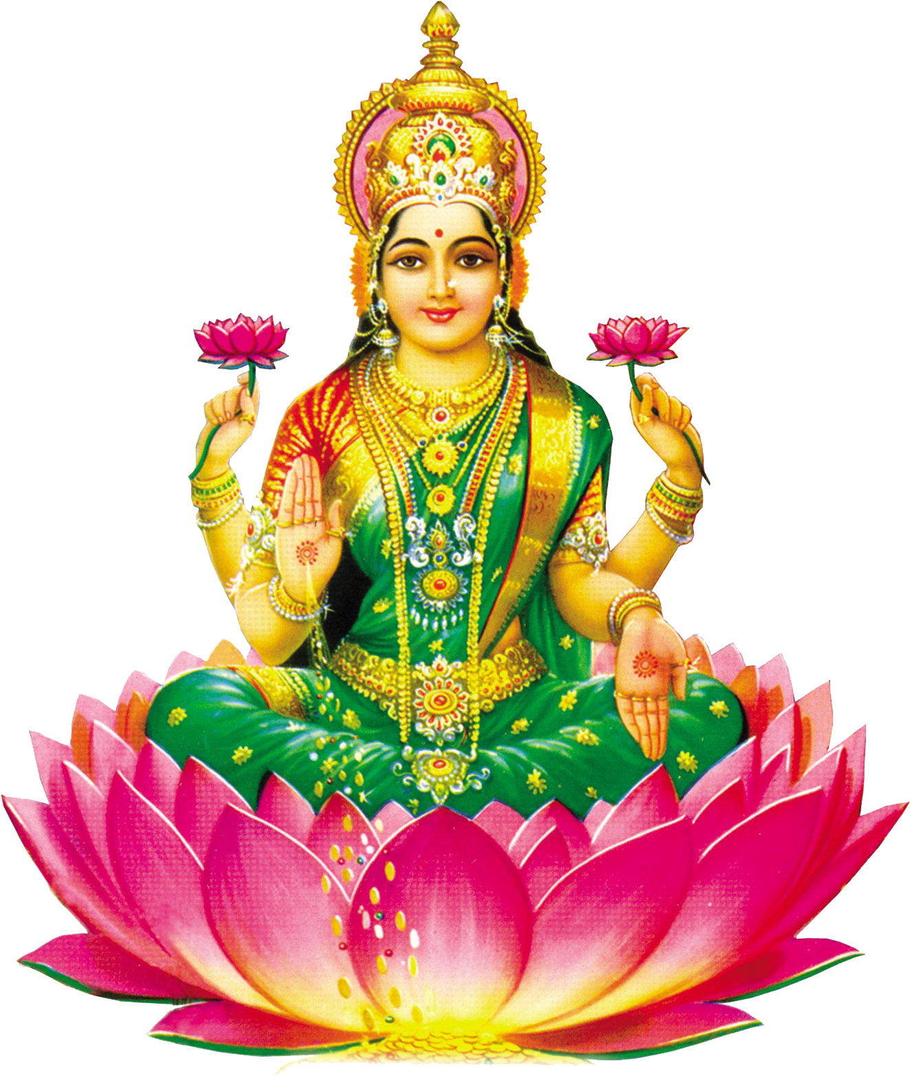 Hindu God Png Clipart Library Download - Laxmi Mata Png (1323x1600), Png Download