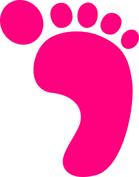 Drawing Footprints Easy - Foot Print (468x595), Png Download